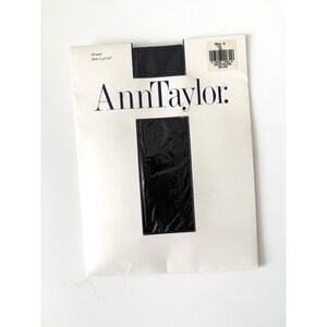 Vintage 80s Ann Taylor Hosiery Womens Small Black Elegant Heritage Preppy Classy